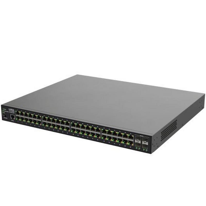 Luxul SW-615-48P-F-E (Frontport) 740W PoE+,  48x 1G, 4x SFP+ 10G, MS, SW-Serie