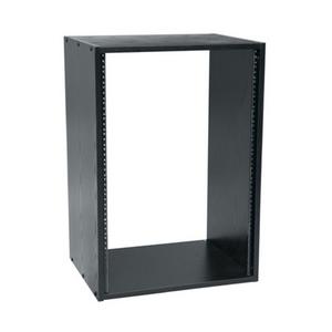 MAP BRK16, 16HE Laminat Rack 19" schwarze Holzmaserung