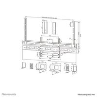 Neomounts Videobar and laptop shelf kit 43-110"  VESA  max 8 kg  universal