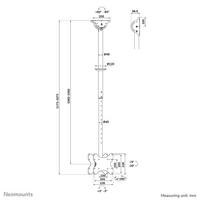 Neomounts Dual monitor/TV mount ceiling 23-43" h 106-156cm, Black