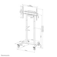 Neomounts MOVE Lift TV trolley 55-100" motorised - TV, White