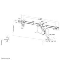 Neomounts Monitor arm 17-27"  gas spring  Topfix  180stop