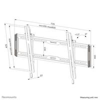 Neomounts LEVEL-550 TV mount wall 42-86" tiltable, easy install, Black