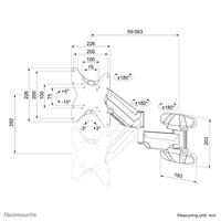 Neomounts Monitor/TV mount wall 23-42"  gas spring  full motion