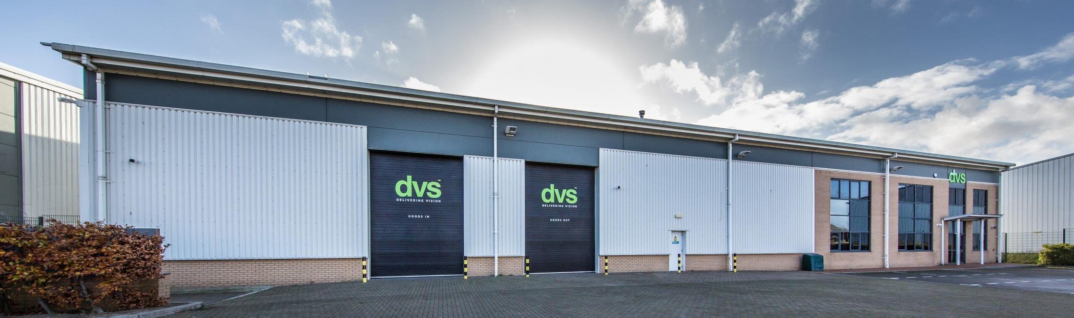 a large building with a large sign on it