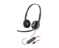 Poly Blackwire 3220 Stereo USB-C Headset +USB-C/A Adapter