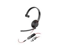 Poly Blackwire 5210 Monaural USB-C Headset +3.5mm Plug +USB-C/A Adapter (Bulk)