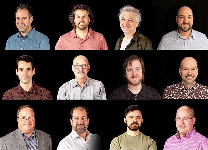 a group of men are shown in a collage of photos