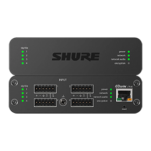 shure® wireless audio system with two ethernet ports