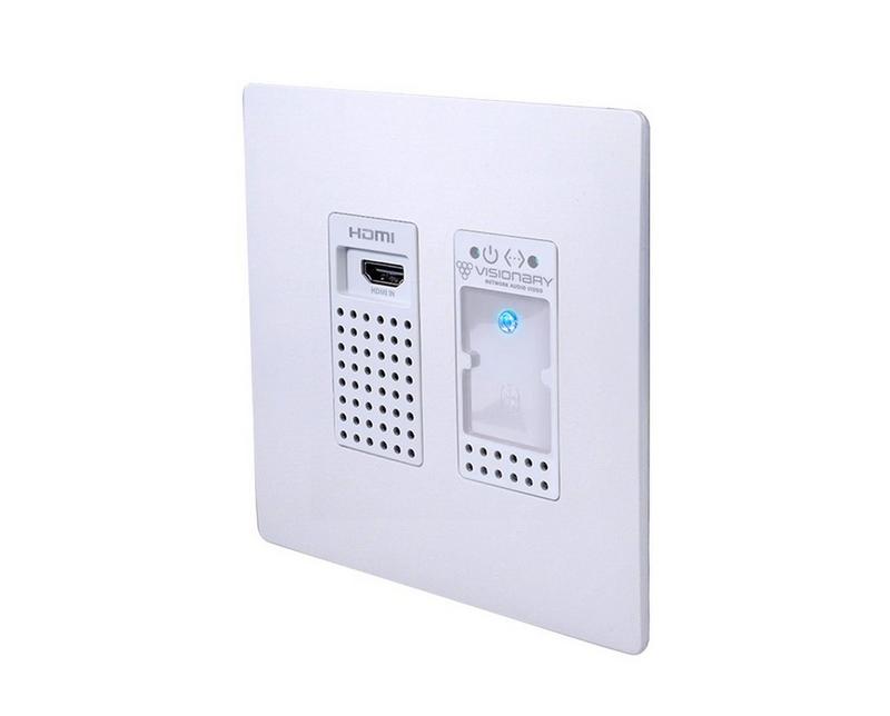 Visionary Wall Plate Encoder BT White IP Encoder, HDMI, Bluetooth Audio