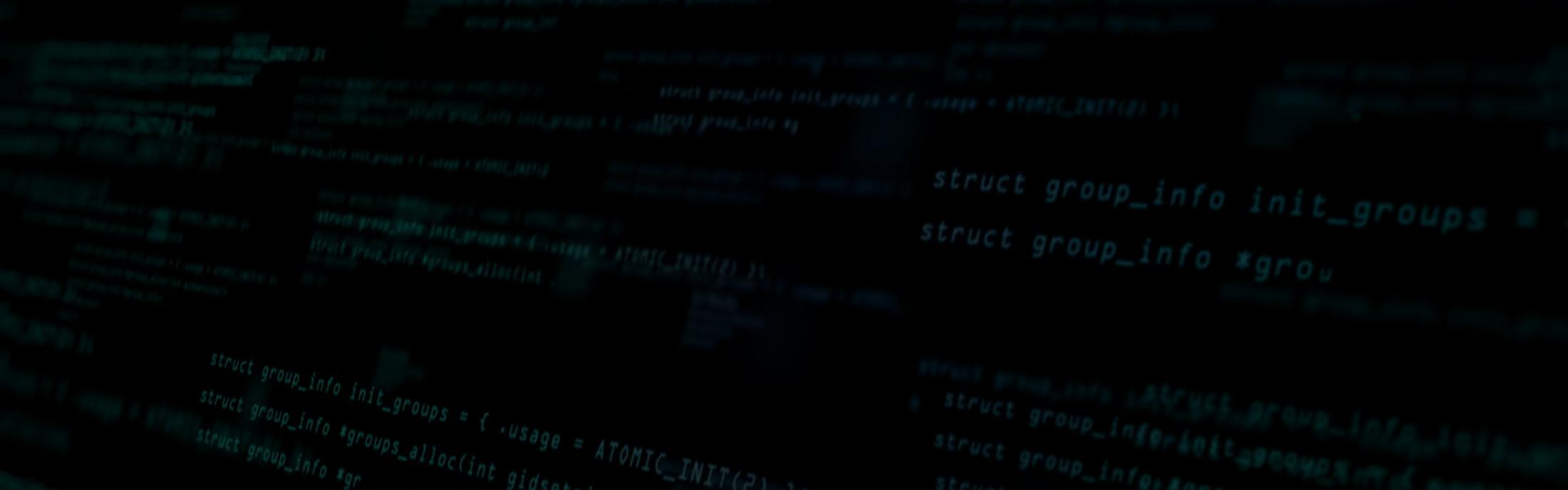 Abstract dark background with coding