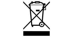 a black and white sign with a trash can in the middle