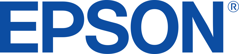 epson logo on a blue background