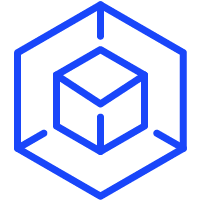 a blue square with a blue line in the middle