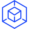 a blue square with a blue line in the middle a blue square with a blue line in the middle