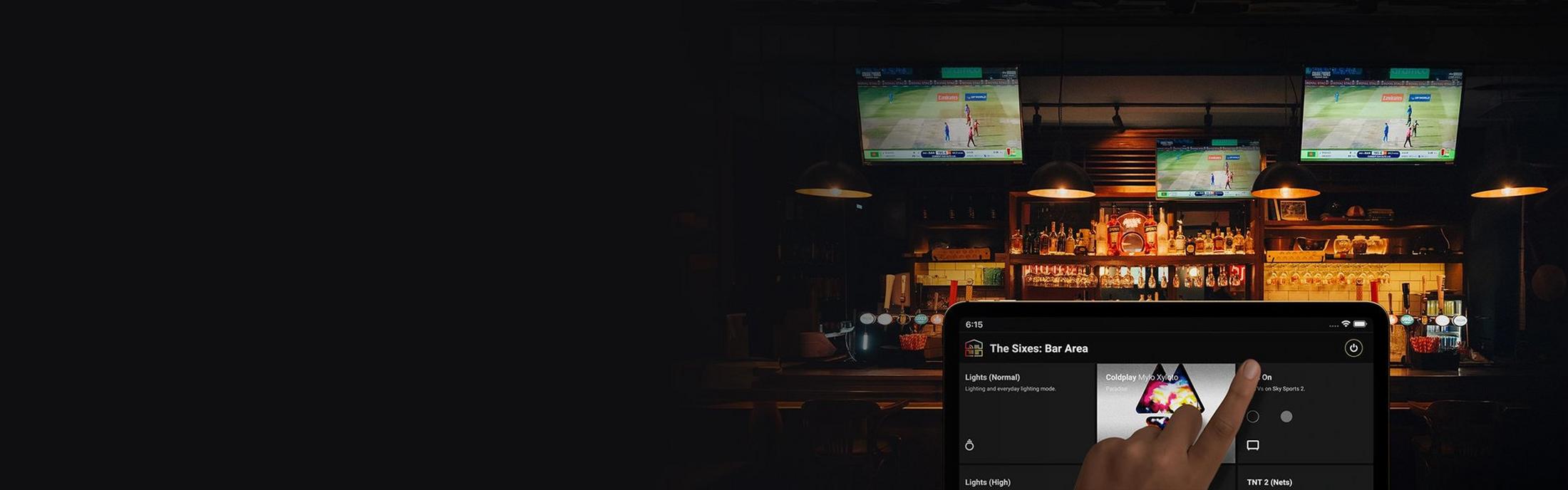HDAnywhere software in a business bar setting