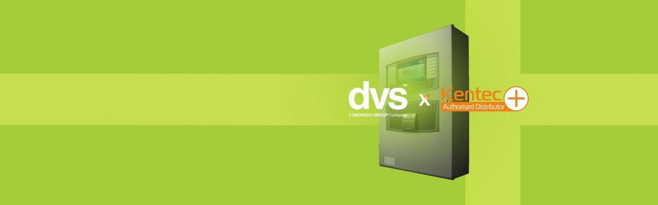 DVS x Kentec green background with product
