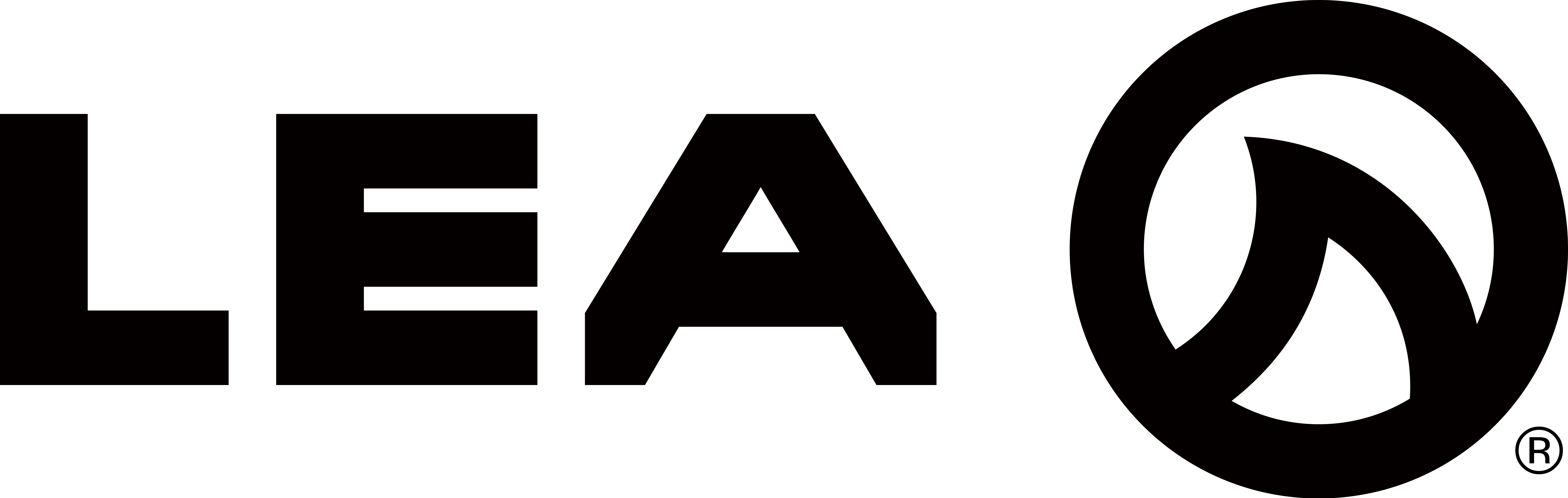 a black and white logo with a black background