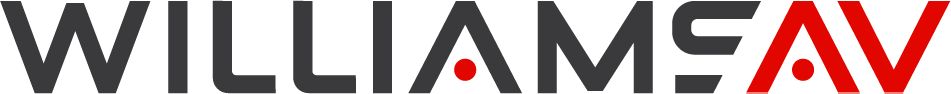 a red and black logo with a red and black background