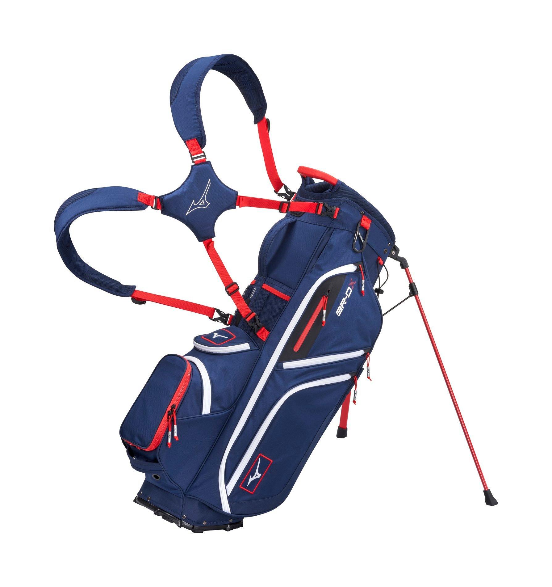 DOCUS DESIGN B701 キャディバッグ ネイビー/レッド BR-DX 14-Way Hybrid Stand Golf Bag - Mizuno USA