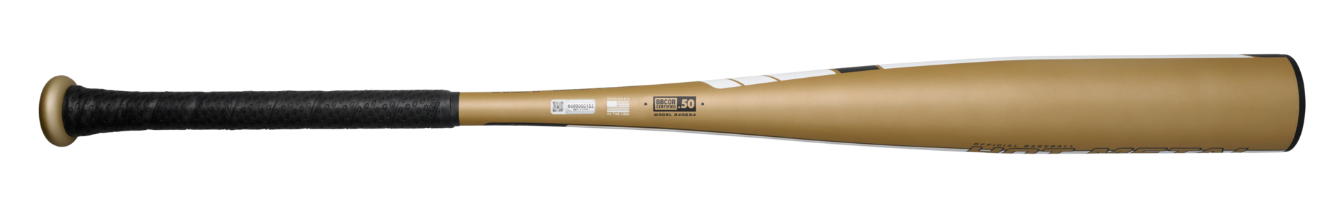 HOT METAL - BBCOR Baseball Bat (-3), Gold/Black - Mizuno USA