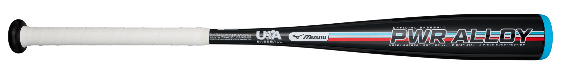 PWR ALLOY - Big Barrel Youth USA Baseball Bat (-10), Black/Red