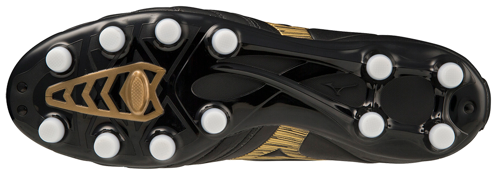 Morelia Neo IV Pro FG Firm Ground KL Soccer Cleat, Black/Gold