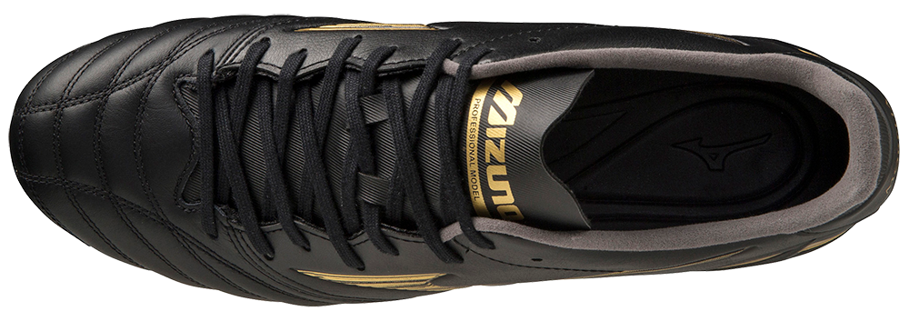 Morelia Neo IV Pro FG Firm Ground KL Soccer Cleat, Black/Gold