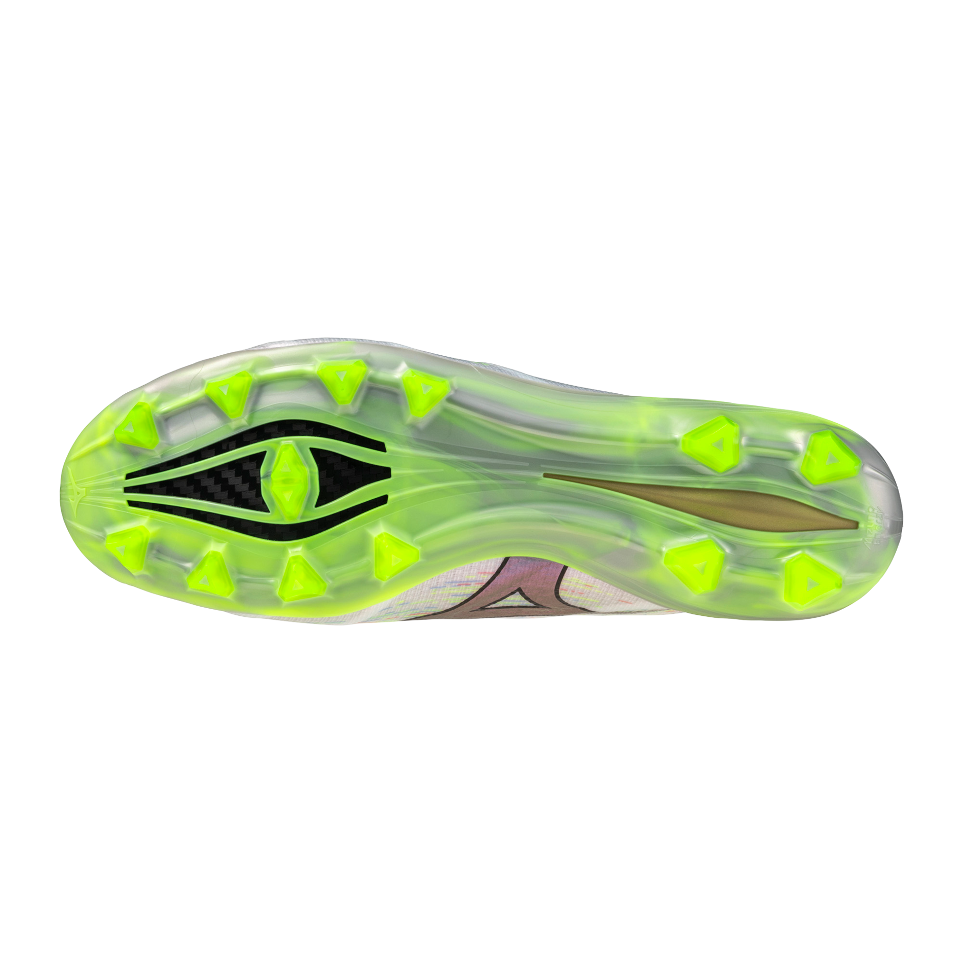 Mizuno Alpha II Elite FG Firm Ground Soccer Cleat, White/Neon