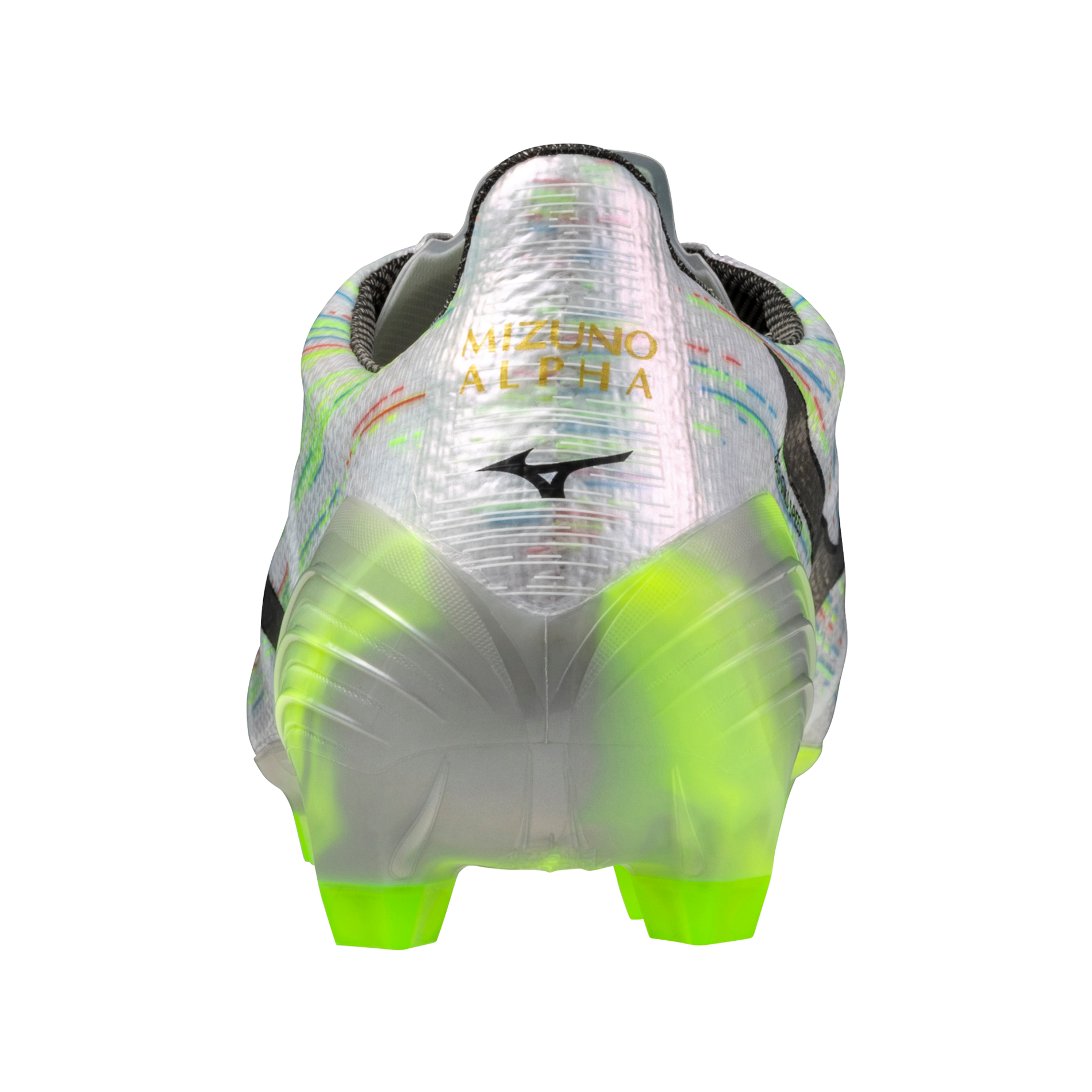 Mizuno Alpha II Elite FG Firm Ground Soccer Cleat, White/Neon