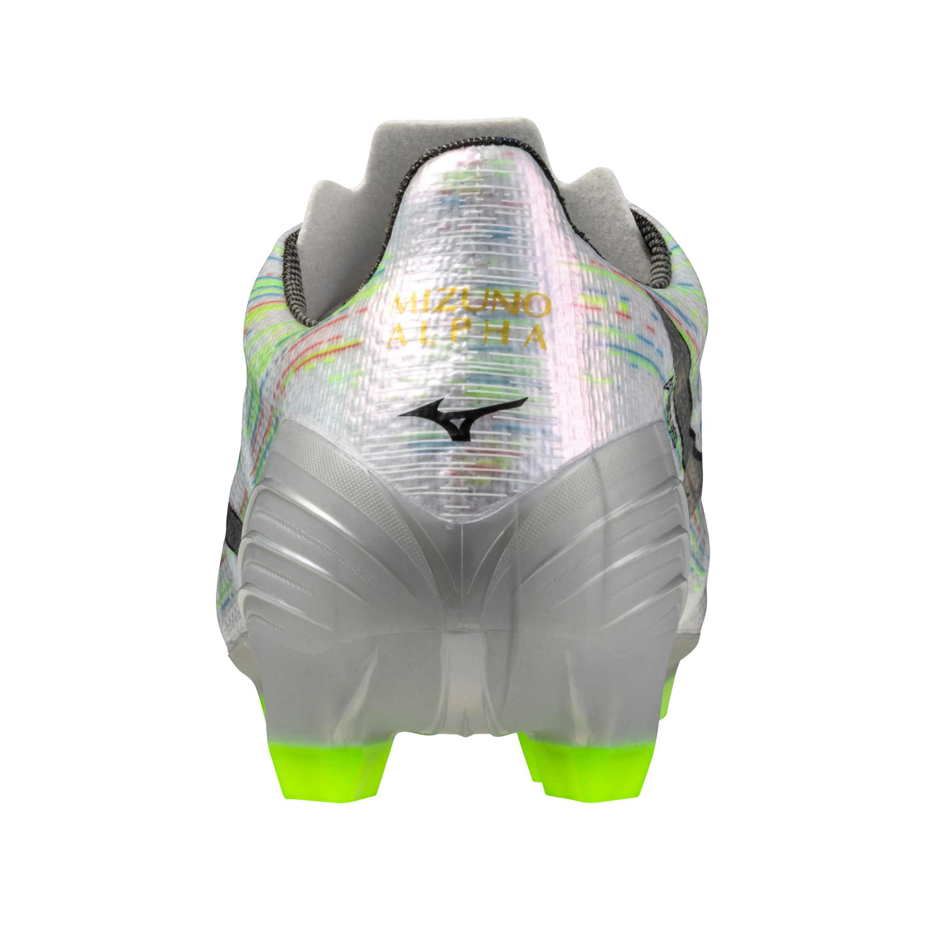Mizuno Alpha II Pro FG Firm Ground Soccer Cleat, White/Neon Green
