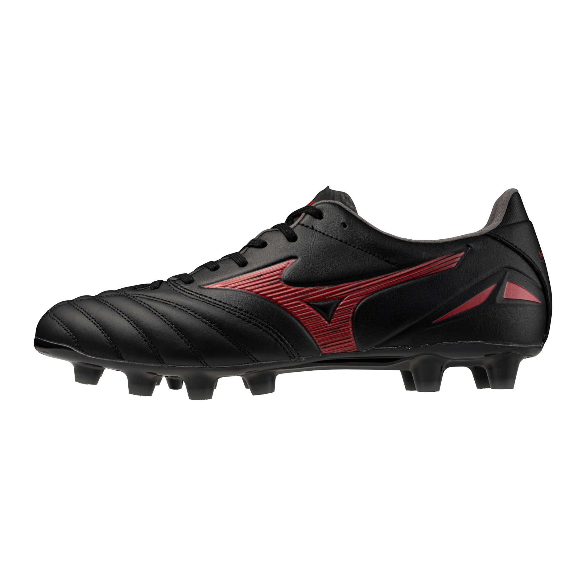Morelia Neo IV Pro FG Firm KL Ground Soccer Cleat, Black/Red