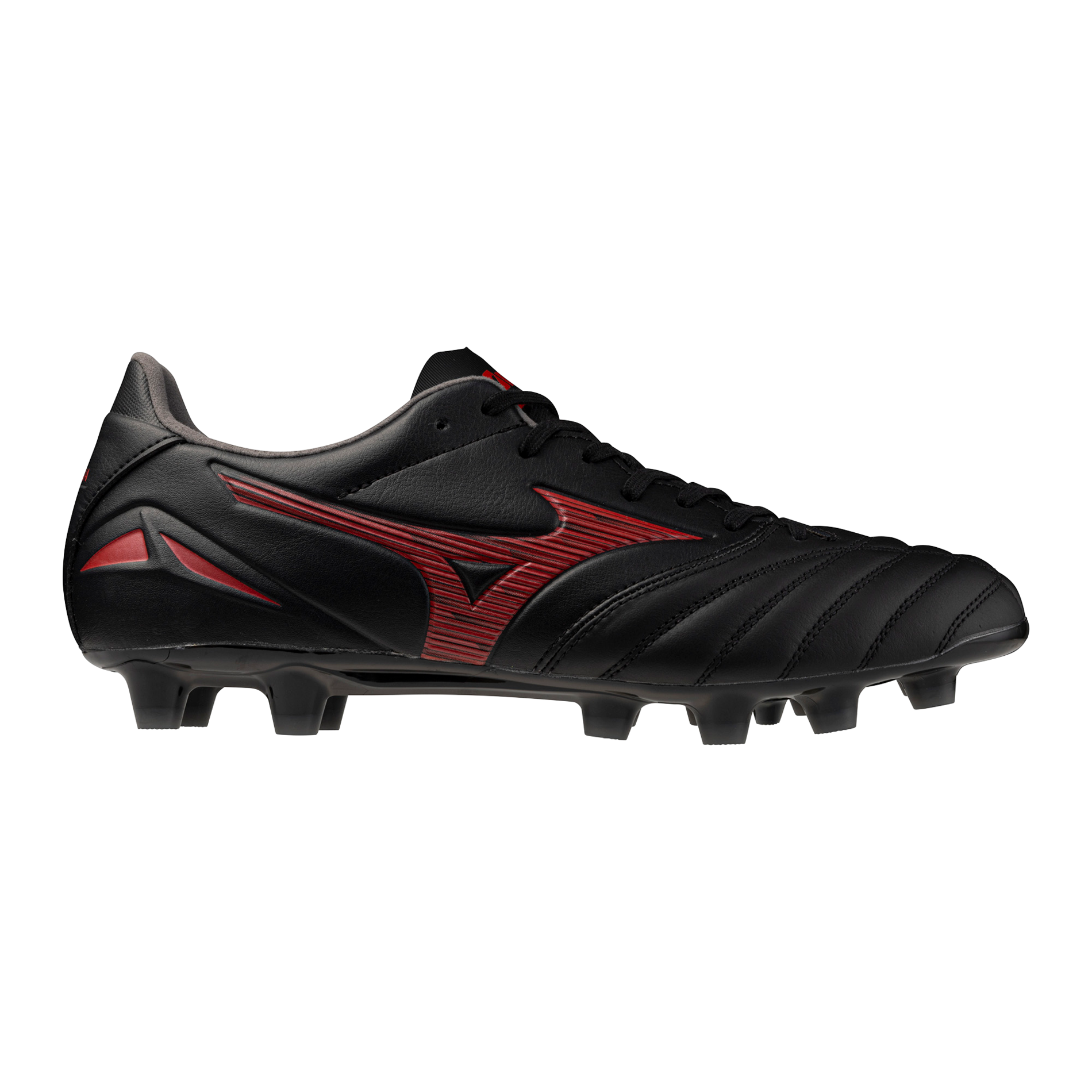 Morelia Neo IV Pro FG Firm KL Ground Soccer Cleat, Black/Red