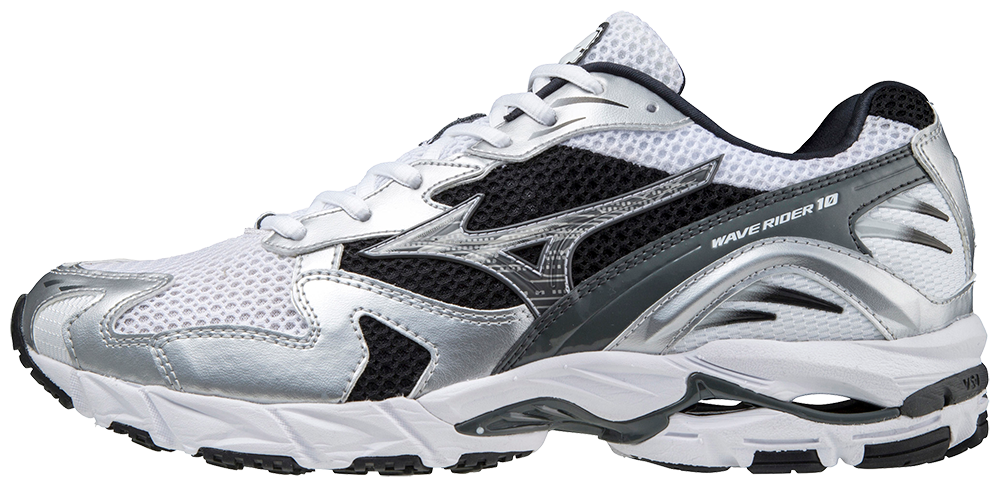 美品✨MIZUNO 25.5 WAVE RIDER 10 GRAY WHITE Wave Rider 10 Sneaker Collection - Mizuno USA