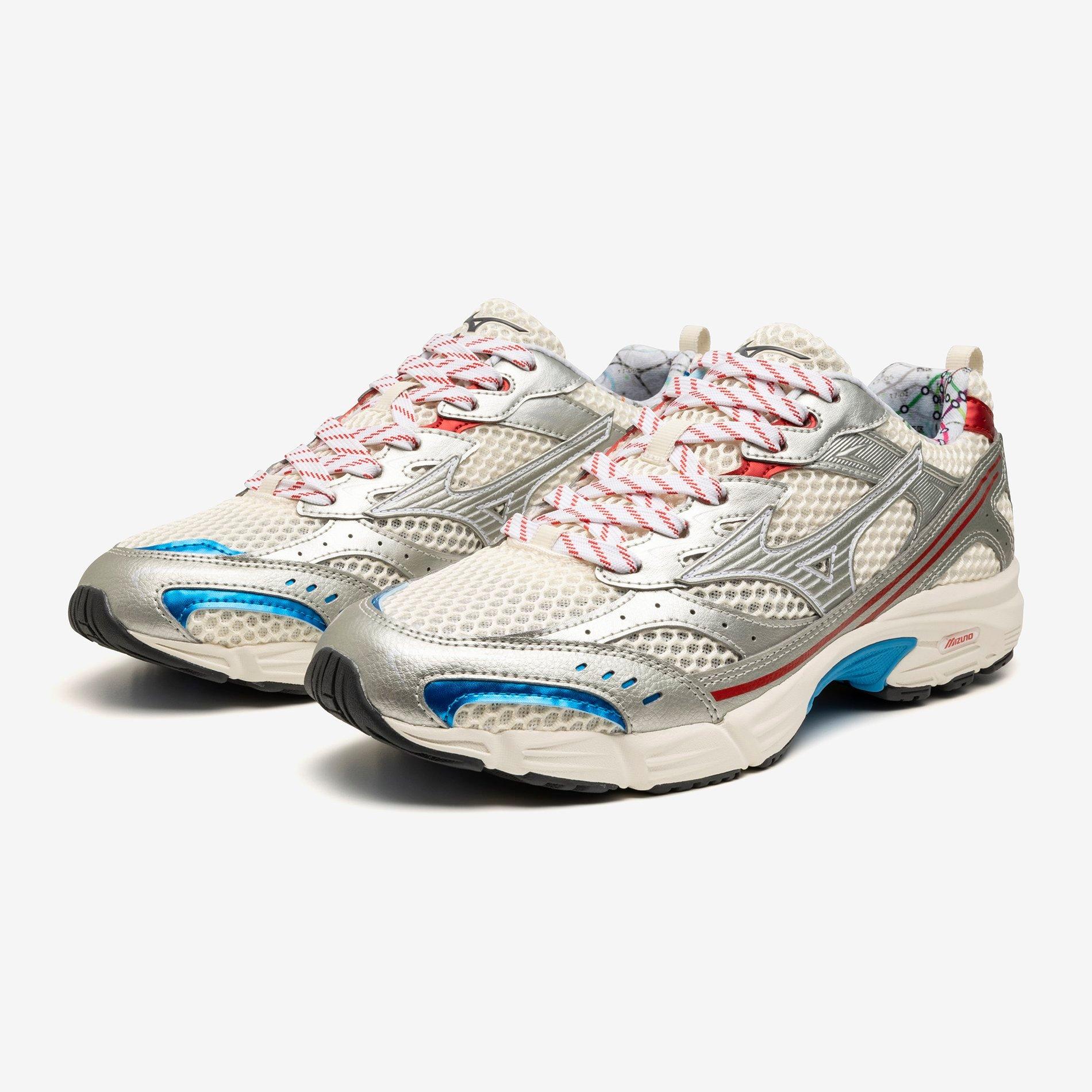 MXR Sportstyle Sneaker, Pristine/High Risk Red - Mizuno USA