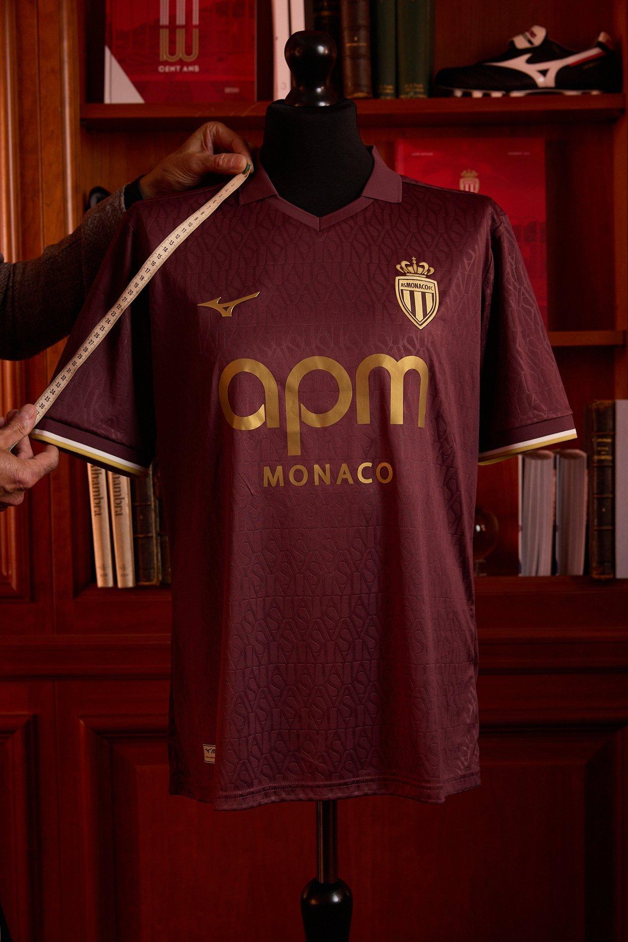Men's AS Monaco Replica Away Jersey, 26/27 - Mizuno USA
