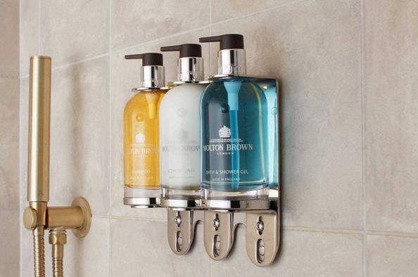 Bathroom Dispenser Shampoo Wall Mounted Double Soap And Gel Dispenser  Holder Body Wash Liquid Water Dispenser Container Bottled