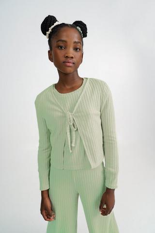 Front Tie Cardigan