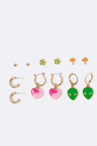 6 Pack Earrings