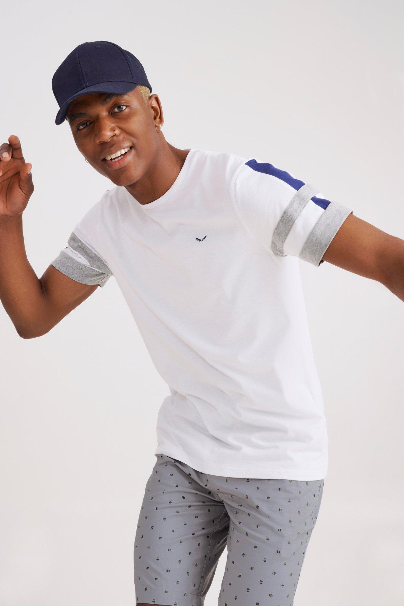 Colorblock T-shirt with Short Set