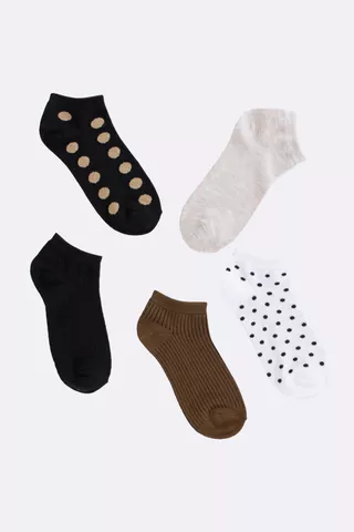 5 Pack Anklet Socks
