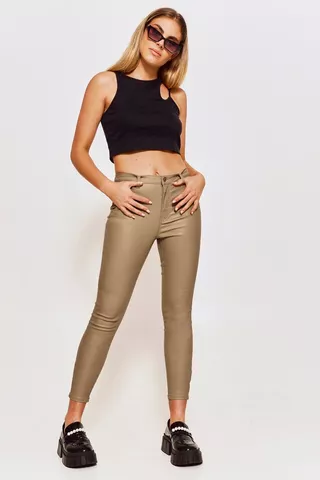 Low Rise Coated Skinny