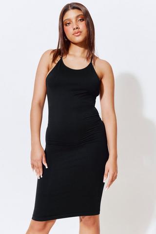 Black Seamless Bodycon Dress (3119603)