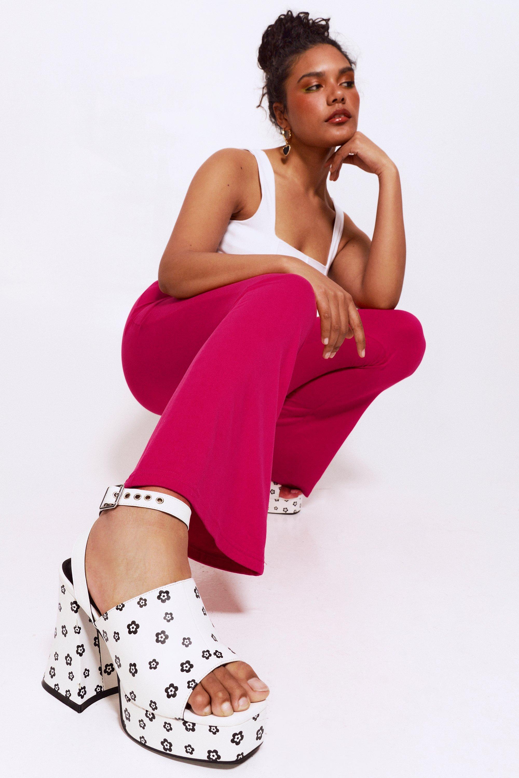 pastel wide leg trousers