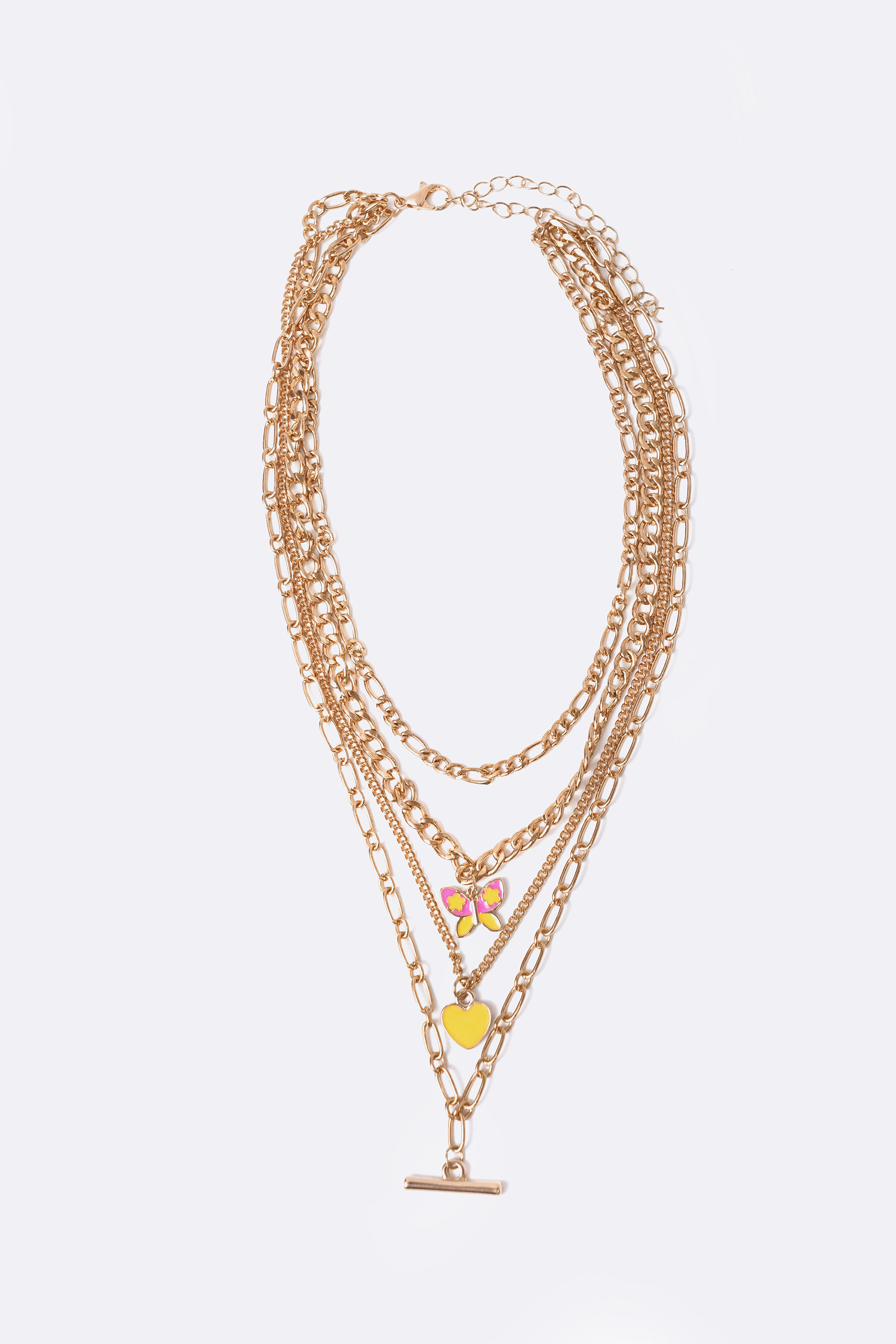 Floral Pendant Layered Necklace 01012635082 main image 0