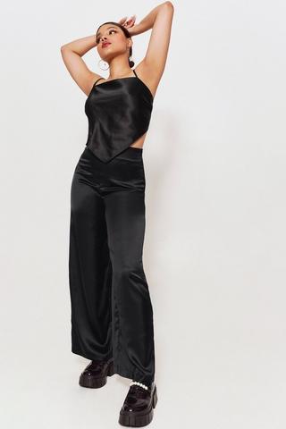 Satin Wide Leg Pants