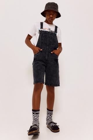 Mens black hot sale denim dungarees