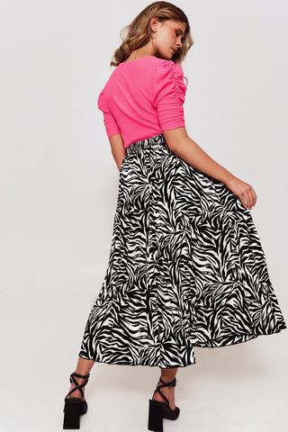 Satin Pleated Skirt