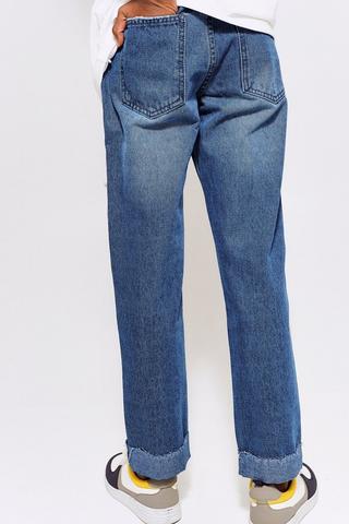 250123Raw Hem Straight Denim Pants main image 0