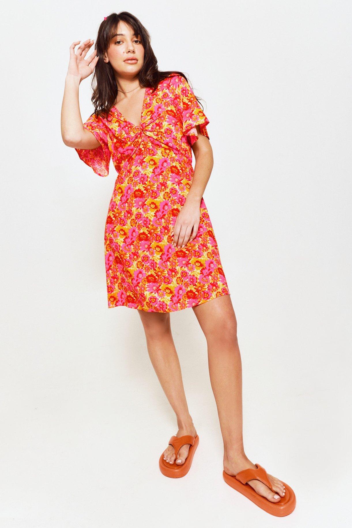 flared dress crossword clue 5 letters Stylish Flared Dress with Panel Design main image 0